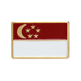 Collar Pin - Singapore Flag (Straight) - Obbo.SG