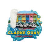 Glitter Polyresin Fridge Magnet - Clarke quay - Obbo.SG