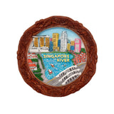 Glitter Polyresin Fridge Magnet - SG River - Obbo.SG