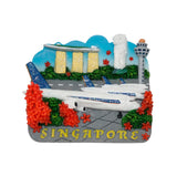 Glitter Polyresin Fridge Magnet - SG Flights - Obbo.SG