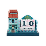 Peranakan House Polyresin Calendar-Blue - Obbo.SG