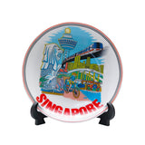 4 Ceramic Plate with Stand - Merlion/MRT