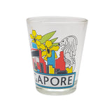 Clear Shot Glass - Merlion/MRT (Single) - Obbo.SG