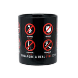 Singapore Fine Mug - Black - Obbo.SG