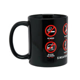 Singapore Fine Mug - Black - Obbo.SG