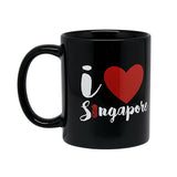 I Love Singapore Mug - Black - Obbo.SG