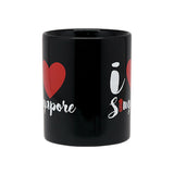 I Love Singapore Mug - Black - Obbo.SG