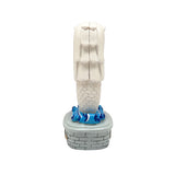 4 White Merlion Statue with Blue Wave Base - Obbo.SG