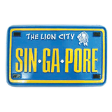 Rubbersied Fridge Magnet - Car Plate (Blue)