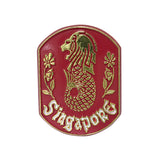 Rubberised Fridge Magnet - Merlion (Red)
