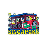 Rubberised Fridge Magnet - Bumboat Ride - Obbo.SG