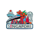 Rubberised Fridge Magnet - Merlion/MRT