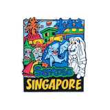 Rubberised Fridge Magnet - Sentosa/Merlion - Obbo.SG