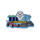 Rubberised Fridge Magnet - Blue Spore Magnet