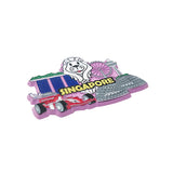 Rubberised Fridge Magnet - Purple Spore Magnet - Obbo.SG