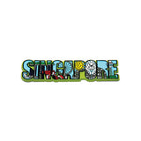 Rubberised Fridge Magnet - Green Spore 2D