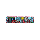 Rubberised Fridge Magnet - Pink Spore 2D
