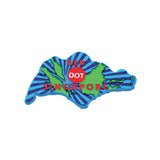 Rubberised Fridge Magnet - Spore Map Blue - Obbo.SG