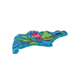 Rubberised Fridge Magnet - Spore Map Blue - Obbo.SG