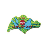 Rubberised Fridge Magnet - Spore Green Map