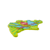 Rubberised Fridge Magnet - Spore Green Map - Obbo.SG