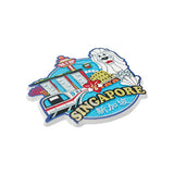 Rubberised Fridge Magnet - Greetings From Singapore - Obbo.SG