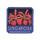 Rubberised Fridge Magnet - Renanthera Kalsom - Obbo.SG