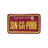 Rubberised Fridge Magnet - Car Plate (Red)