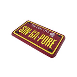 Rubberised Fridge Magnet - Car Plate (Red) - Obbo.SG