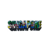 Rubberised Fridge Magnet - Singapore Fun