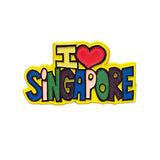 Rubberised Fridge Magnet - I Love Singapore