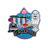 Rubberised Fridge Magnet - Greetings From Singapore - Obbo.SG