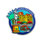 Rubberised Fridge Magnet - Historic Singapore