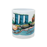 Singapore 10oz White Mug - MBS in Garden City - Obbo.SG
