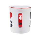 White Ceramic 4oz Mug - I Love SG - Obbo.SG