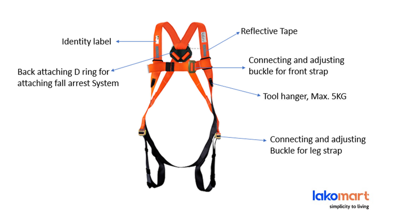 Buy 【Full Body Safety Harness With Double Hook Lanyard 】 from Trusted  Distributors & Wholesalers Directly - Credit Terms Payment Available -   Singapore