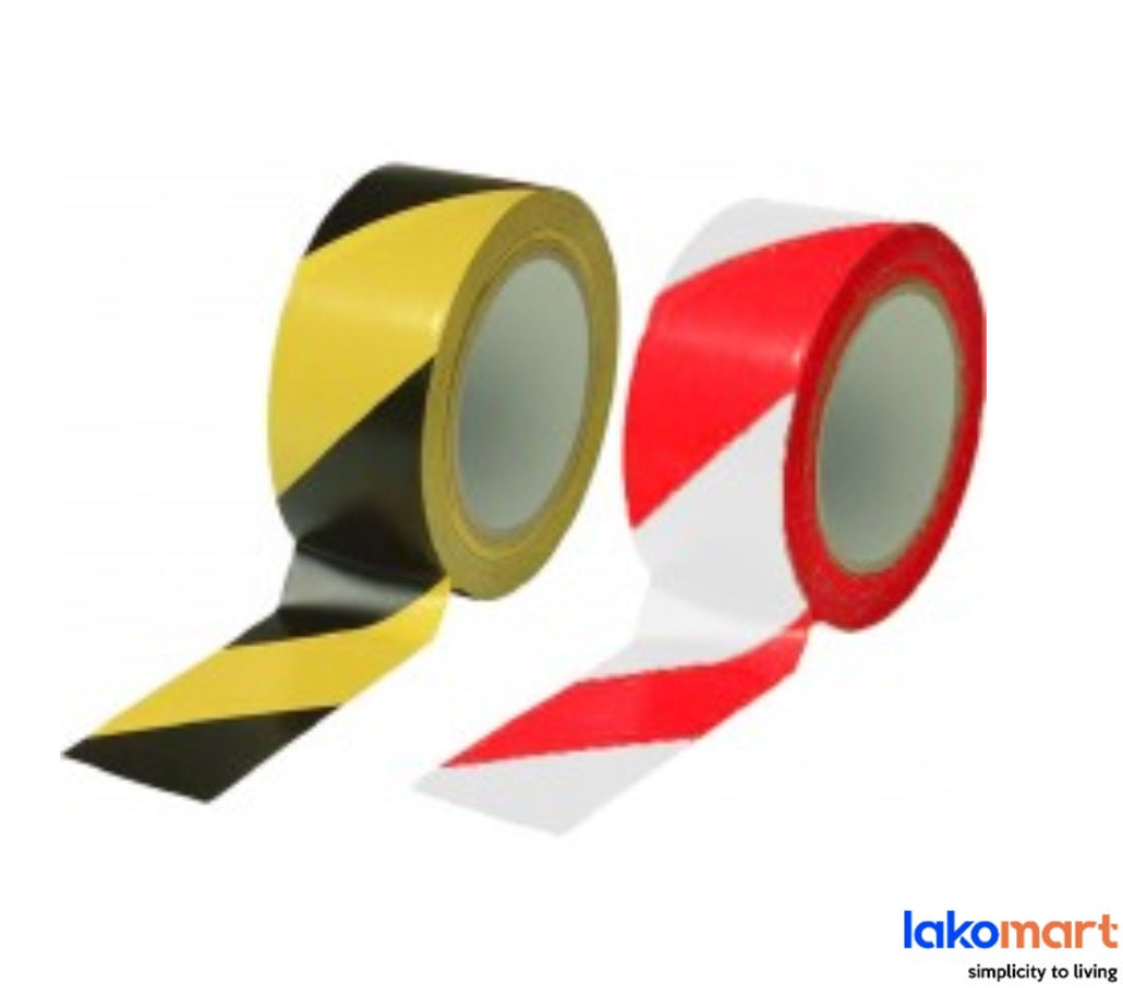 Safety Tape 2" X 40M - Red/White and Yellow/Black - Obbo.SG