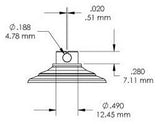 Medium Suction Cup with Slot Head for Wire & Tubing - Obbo.SG