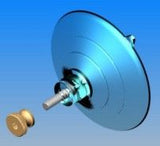 Large Suction Cups with Stud Screw & Brass Nut