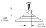 Large Suction Cup with Self Tapping Screw - Obbo.SG