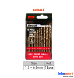 STARCRAFT - 13/19/25 Pcs Cobalt Drill Bit Set (For Stainless Steel) - Obbo.SG