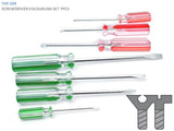 SCREWDRIVER COLORLINE SET 7PCS