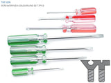 SCREWDRIVER COLORLINE SET 7PCS - Obbo.SG