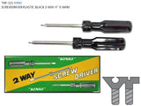 SCREWDRIVER PLASTIC BLACK 2-WAY 4