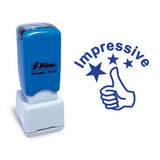 Shiny Pre-Inked Teacher Stamp Impressive Blue HS017 - Obbo.SG