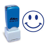 Shiny Pre-Inked Teacher Stamp Smiling Face Blue HS035 - Obbo.SG