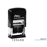 Shiny 6 Band Self Inking Number Stamp 4mm S-409