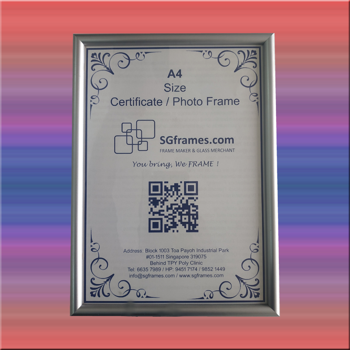 Picture Frame - A4 Size - Obbo.SG