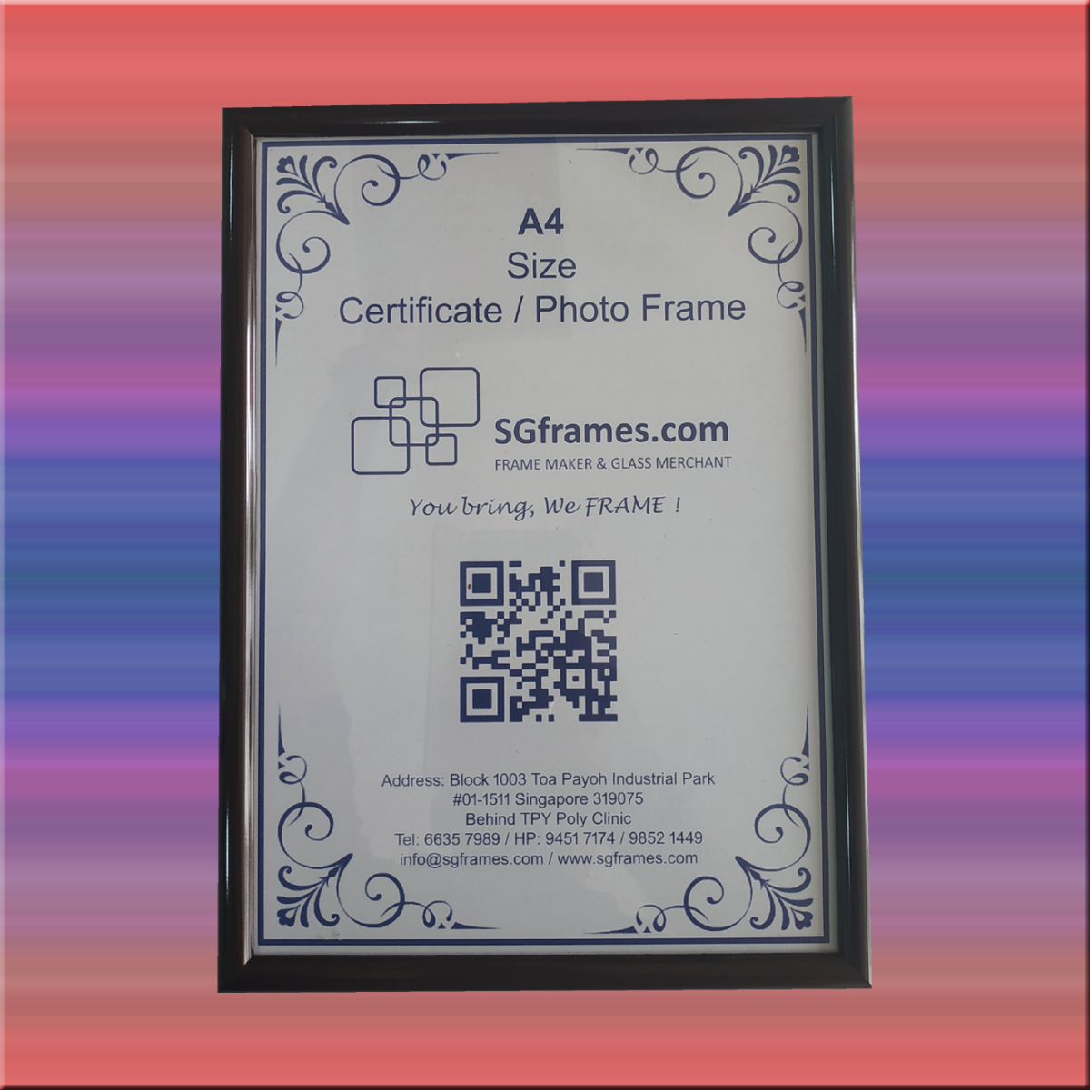 Picture Frame - A4 Size - Obbo.SG