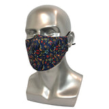 Reusable Adult Mask [ Batik Blue ] with filter pocket - Obbo.SG